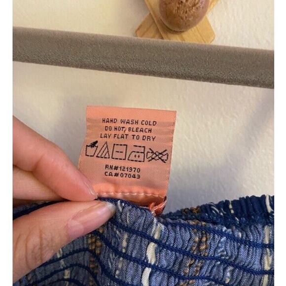 Flying Tomato Jumpsuit Women's Small Sleeveless Wide Leg Tribal Stripe Open Back - Picture 7 of 7